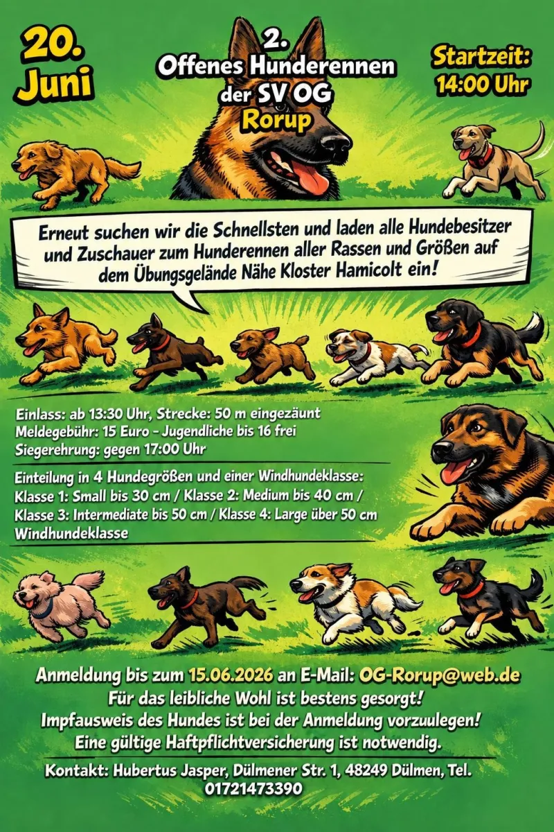 2. Offenes Hunderennen der SV OG Rorup